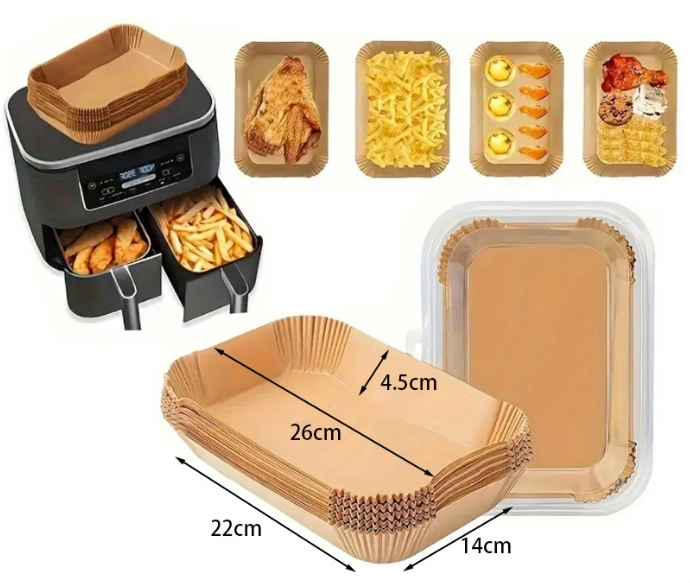 Air Fryer Pan-Rectangular-100 Sheets