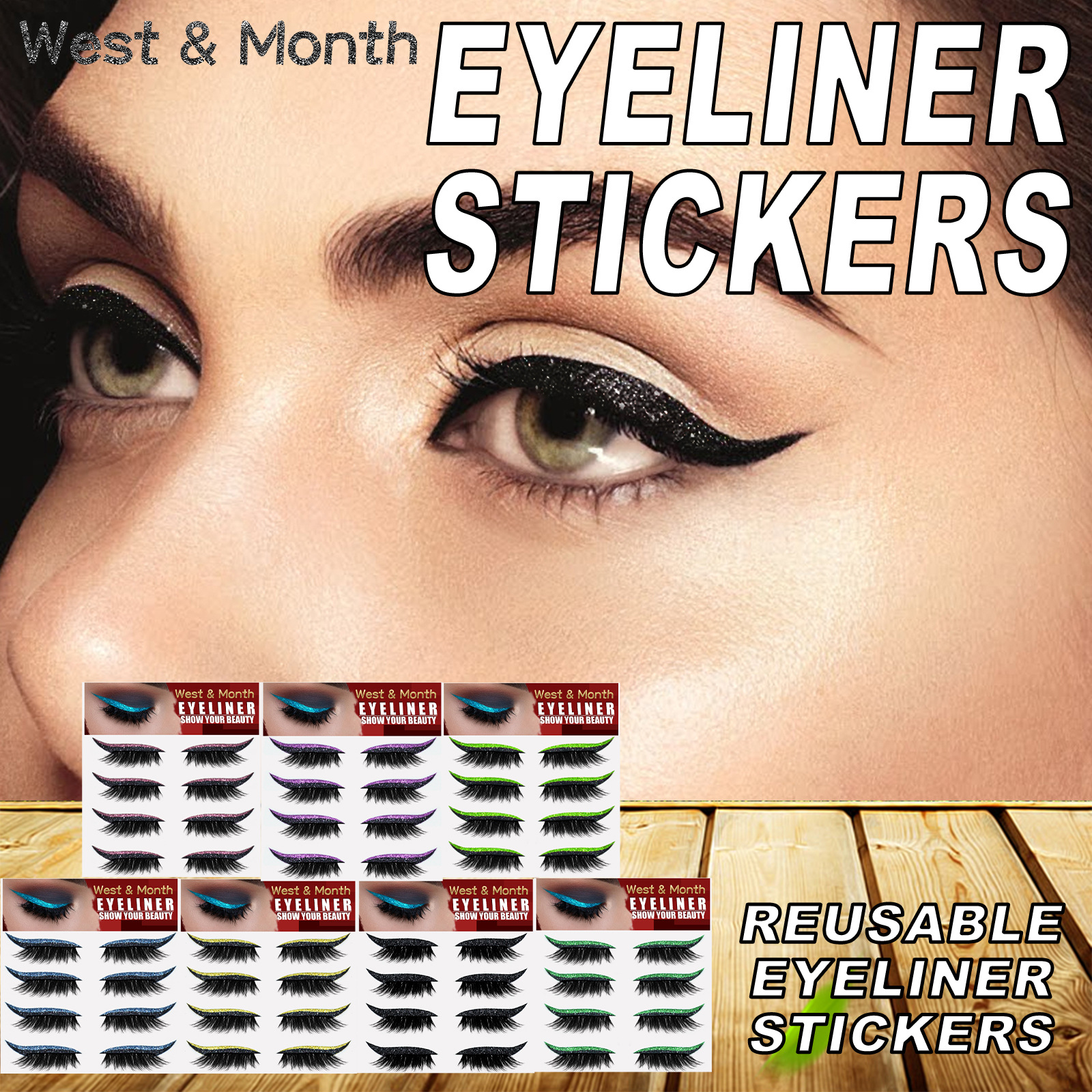 Eyelash and Eyeliner Stickers