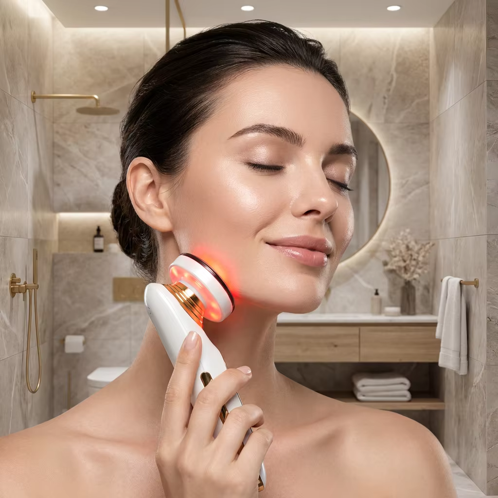 Handheld Anti-Wrinkle Three-Color Red Light Facial