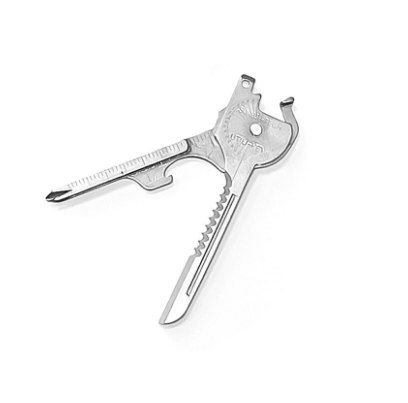 8-In-1 Tool-Outdoor Self-Defense-Silver-Stainless