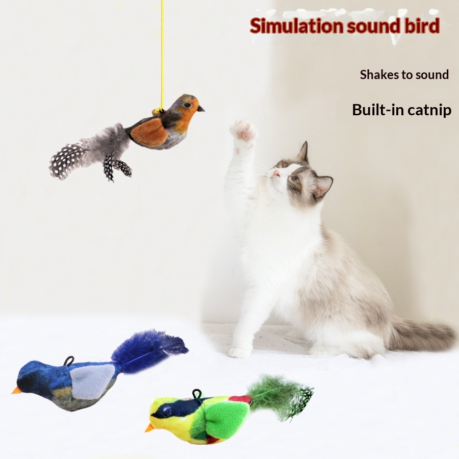 Squeaky Bird Bite-Resistant Cat Toy