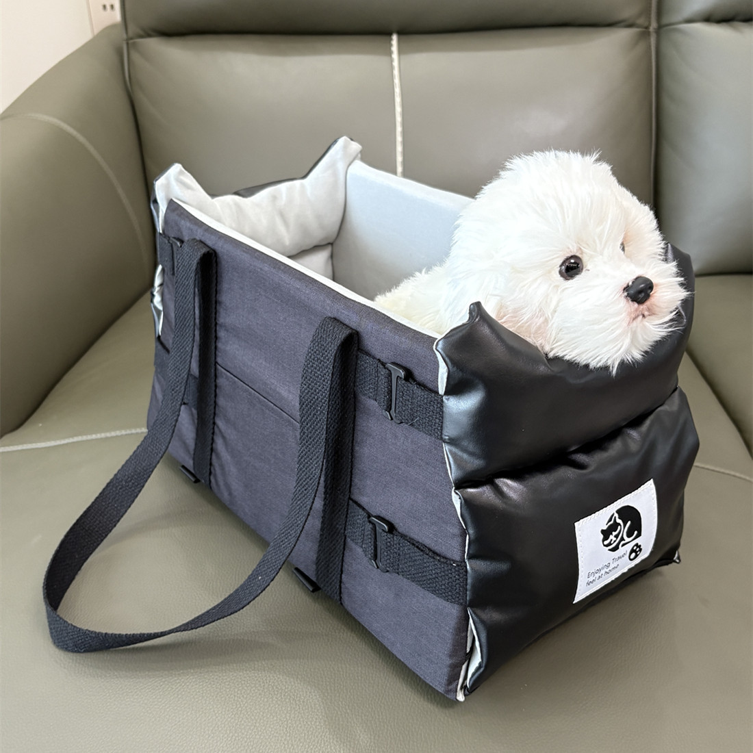 Leather Dog Bed Cat Carrier