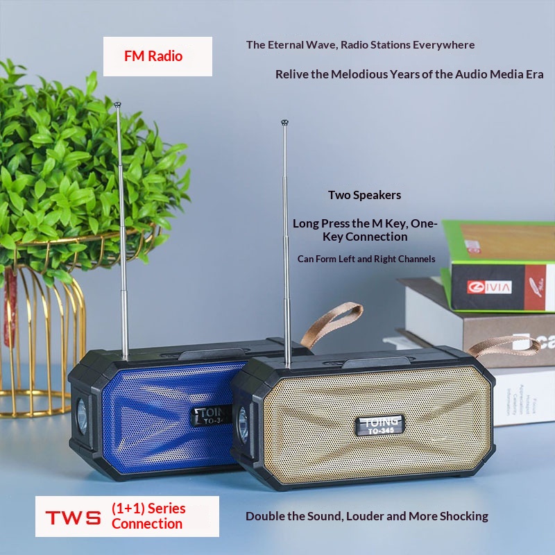 Solar-Powered Flashlight Bluetooth Speaker