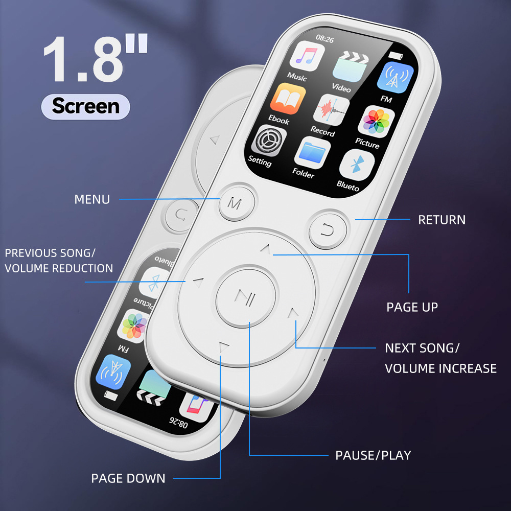 2-Inch HD Screen Portable MP3 Music