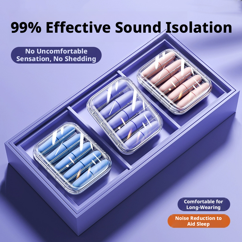 Soundproof Earbuds-Blue-5 Pairs Per Box