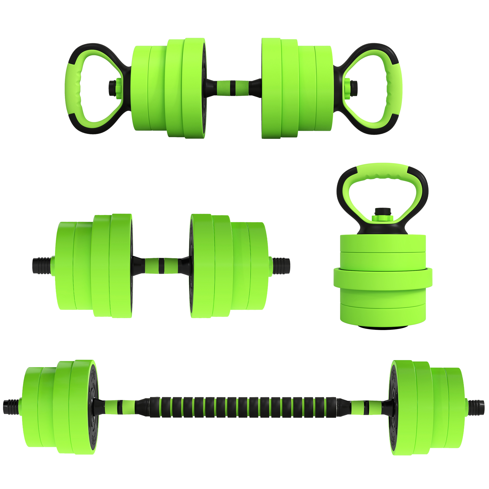 30kg 6-In-One Adjustable Weight Dumbbells Set