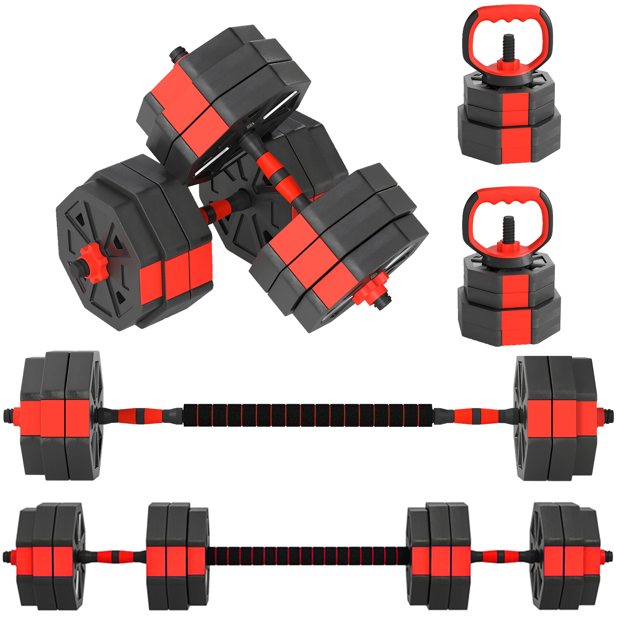 4-In-1 Adjustable Weight Dumbbells Set
