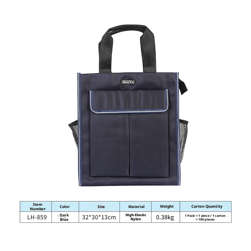 Multi-Function Briefcase-Blue-Nylon High-Elastic-1