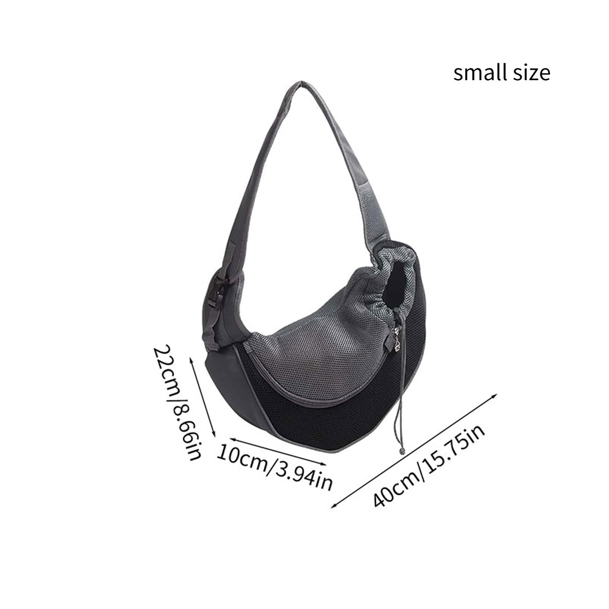 Pet Shoulder Bag-Black-Small-1 Pack