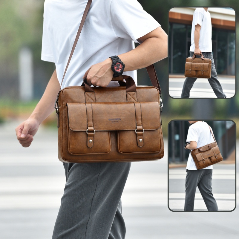 Mens Business Shoulder Crossbody Bag