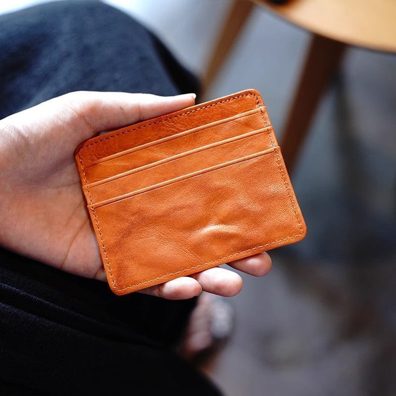 Retro Card Holder Large Capacity Oil-Waxed
