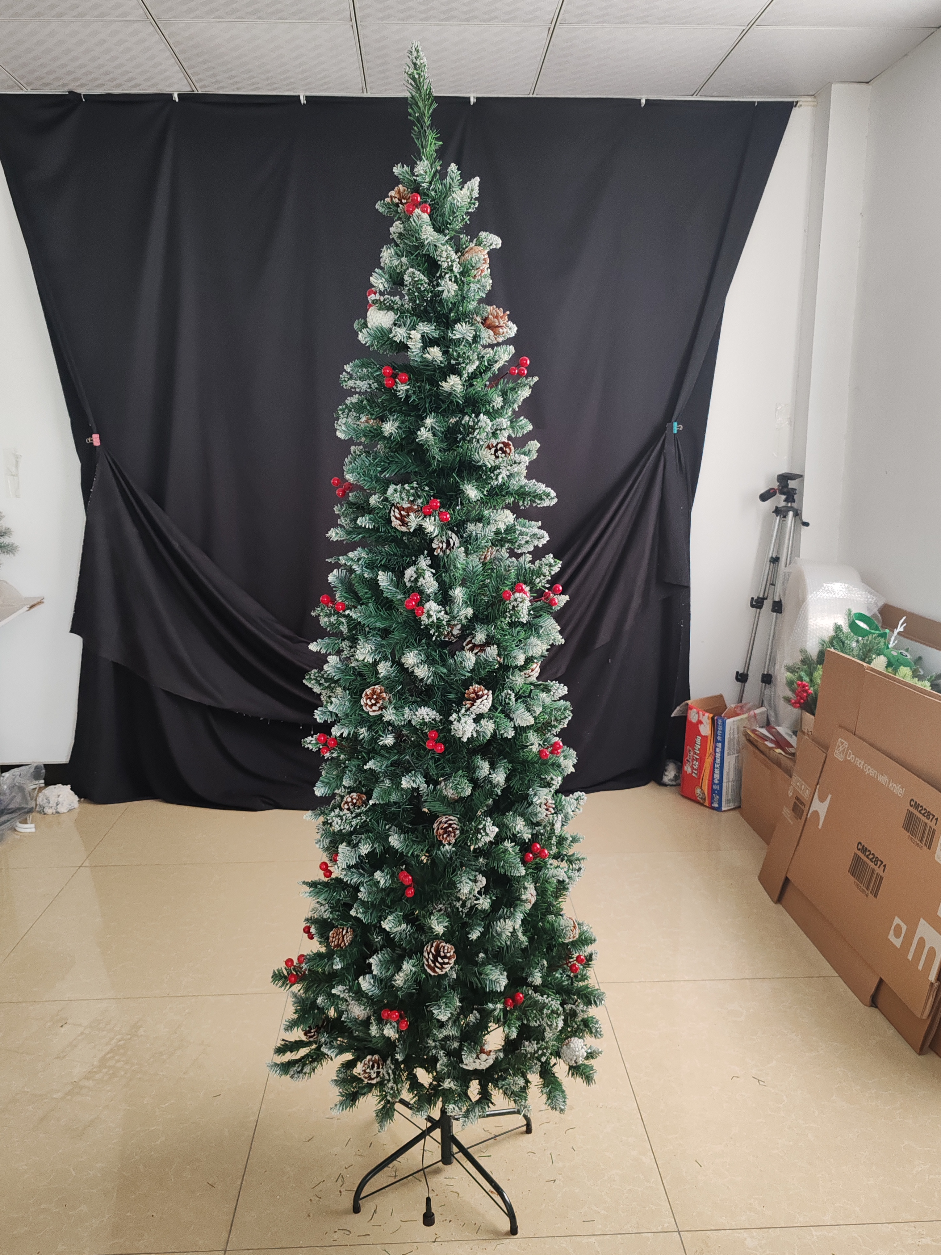 7.5 Ft Pre-Lit Pencil Christmas Tree